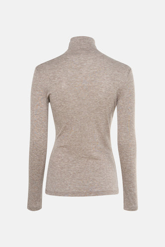 Pull met rolkraag - Beige