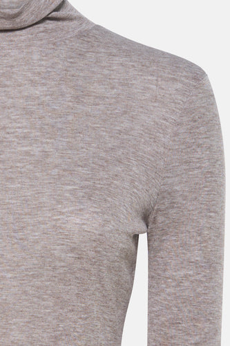 Pull met rolkraag - Beige