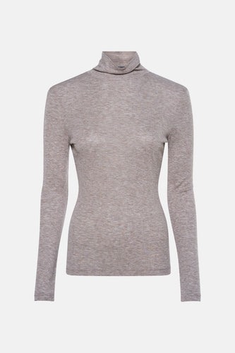 Pull met rolkraag - Beige