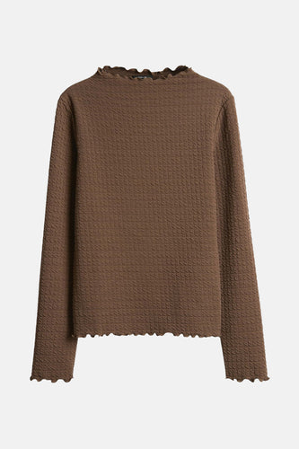 T-shirt met lange mouwen - bruin