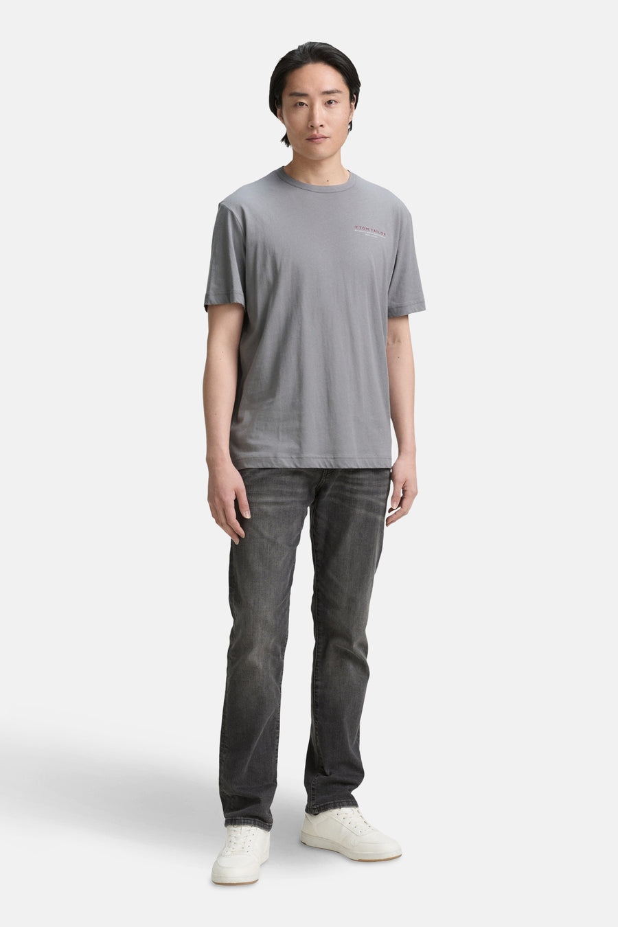 T-shirt à manches courtes - gris - TOM TAILOR