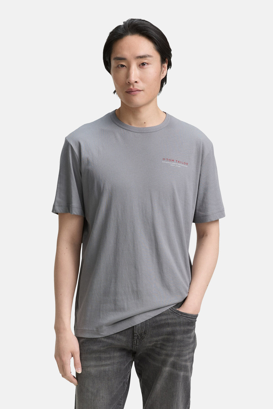 T-shirt à manches courtes - gris - TOM TAILOR