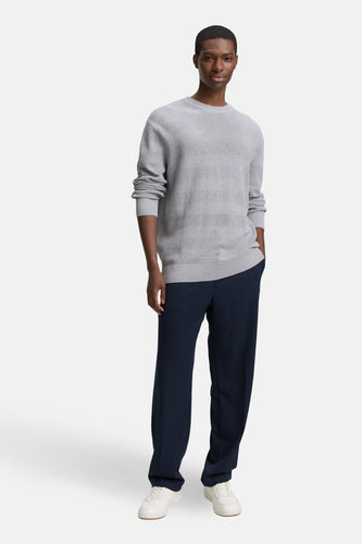 Pull met ronde hals - grijs - TOM TAILOR