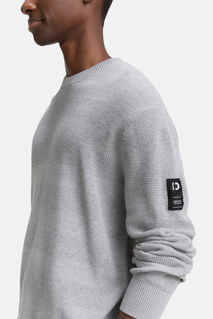 Pull met ronde hals - grijs - TOM TAILOR