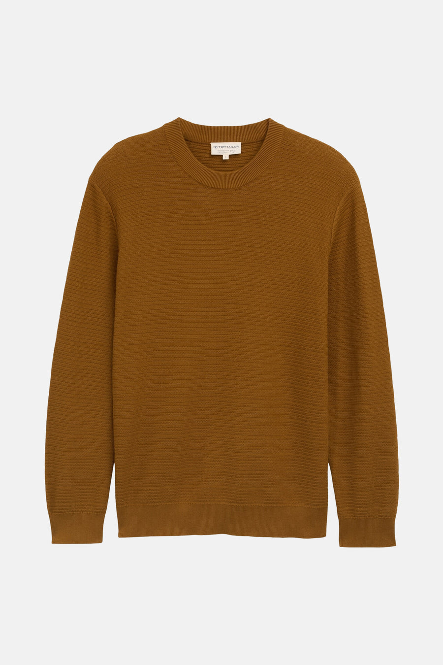 Pull met ronde hals - bruin - TOM TAILOR