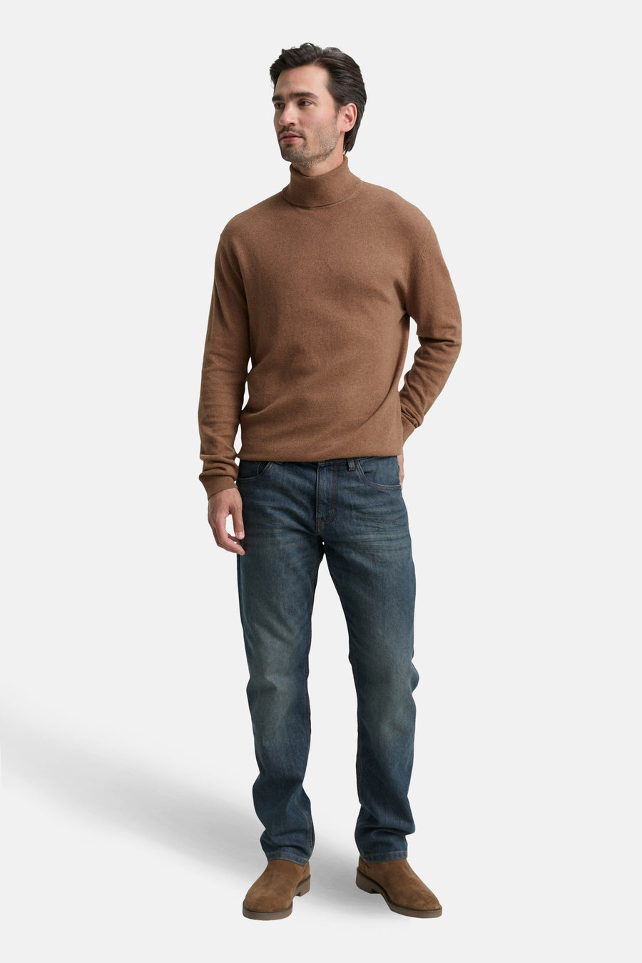 Pull à col roulé - brun - TOM TAILOR