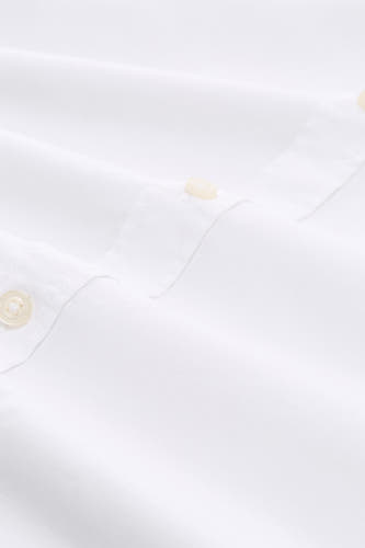 Wit overhemd met lange mouwen van TOM TAILOR, met subtiele plooien en knoopdetail.