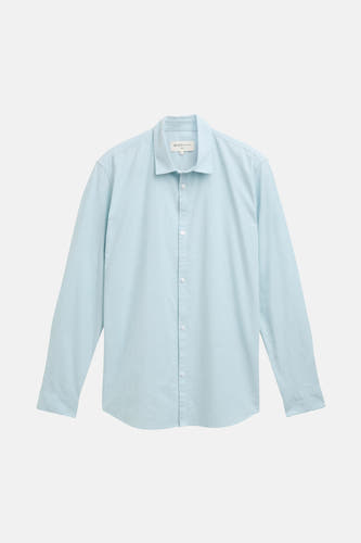 Chemise légèrement verte à longues manches de TOM TAILOR, avec des plis subtils et un détail de nœud.