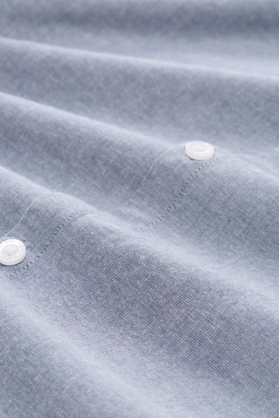 Blauw overhemd met lange mouwen van TOM TAILOR, met subtiele plooien en witte knopen.