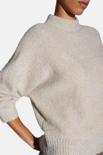 Pull met ronde hals - beige - OPUS