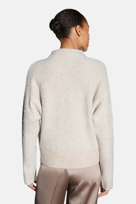 Pull met ronde hals - beige