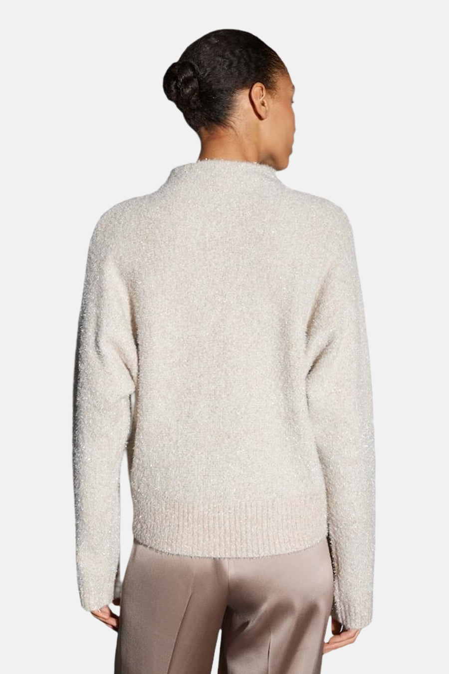 Pull met ronde hals - beige - OPUS