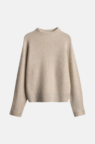 Pull met ronde hals - beige - OPUS