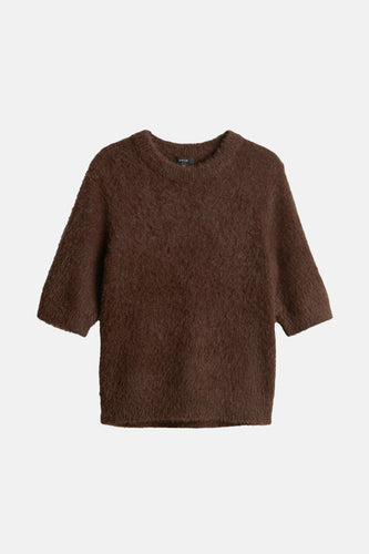 Pull met ronde hals - bruin - OPUS - 4