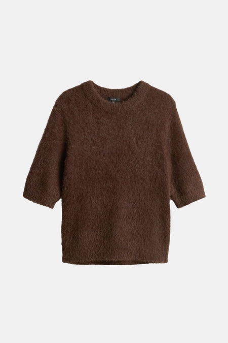 Pull met ronde hals - bruin