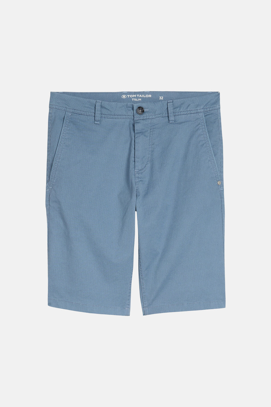 Blauwe bermuda van TOM TAILOR, effen kleur en casual model.