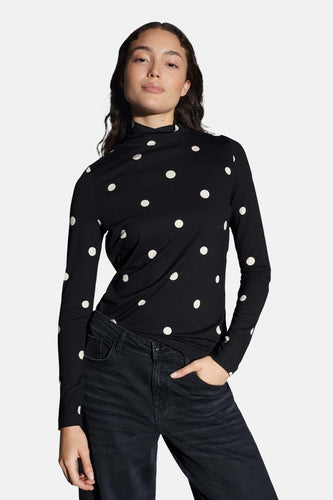 T-shirt (lange mouwen) zwart - OPUS - OPUS