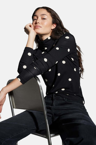 T-shirt (lange mouwen) zwart - OPUS - OPUS