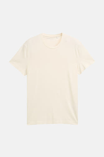 Wit T-shirt met korte mouwen van TOM TAILOR, effen en met een ronde hals.
