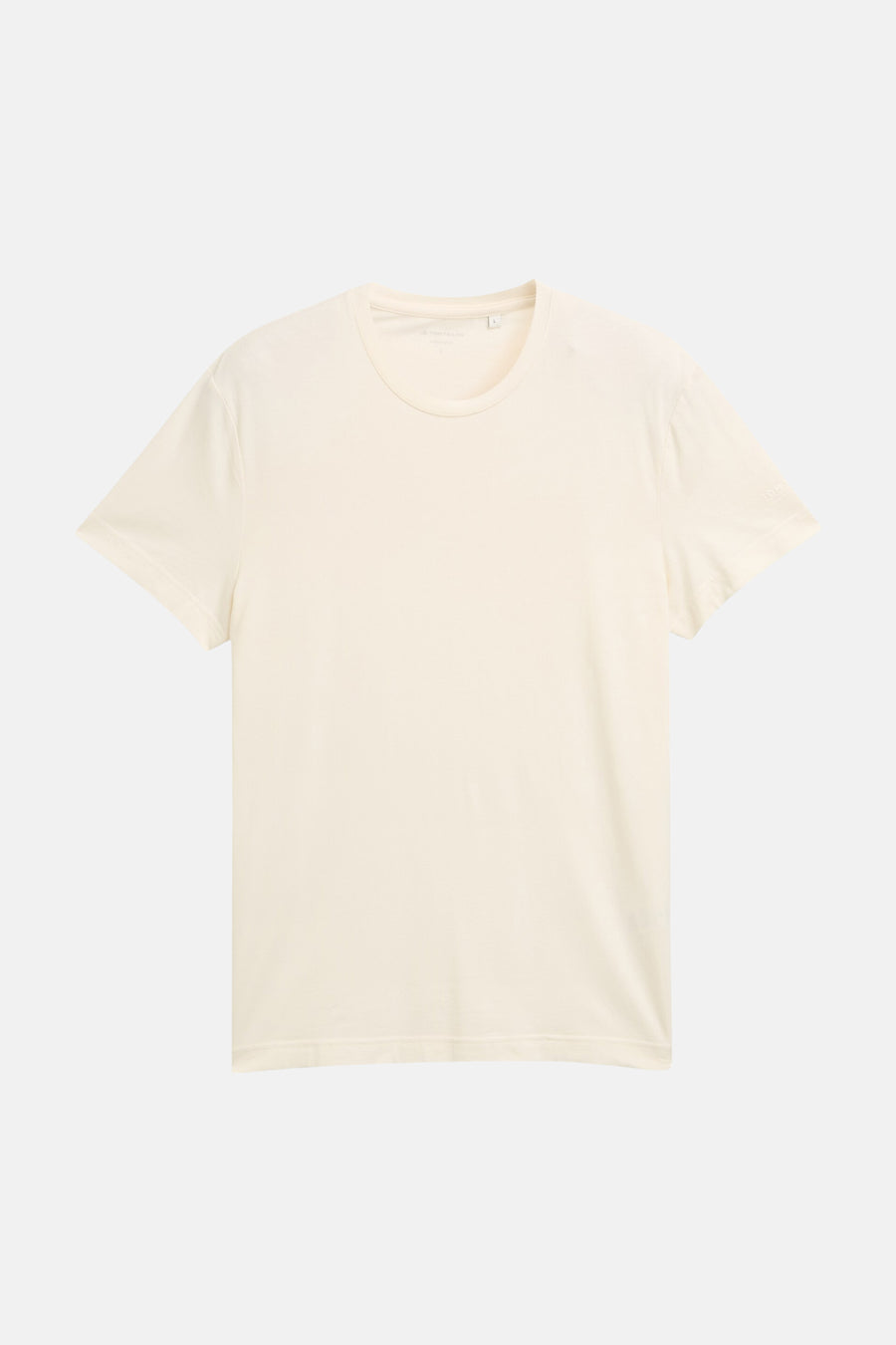Wit T-shirt met korte mouwen van TOM TAILOR, effen en met een ronde hals.