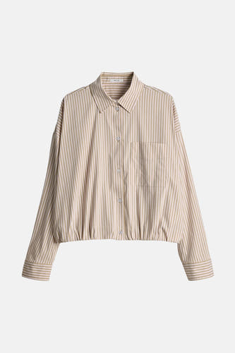 Chemise multicolore à rayures à manches longues d'OPUS, avec fermeture boutonnée et poche poitrine.
