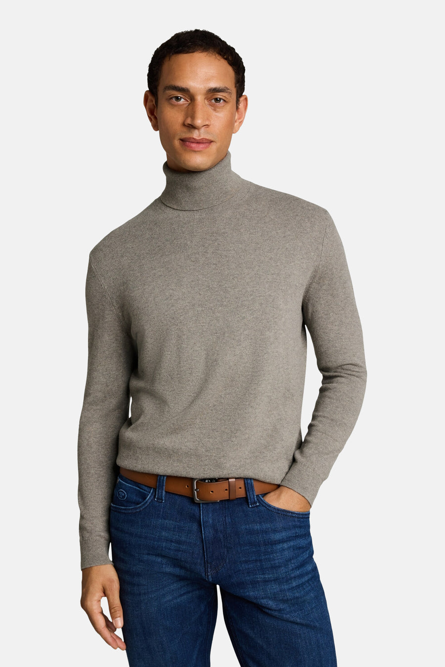 Pull col roulé beige - TOM TAILOR