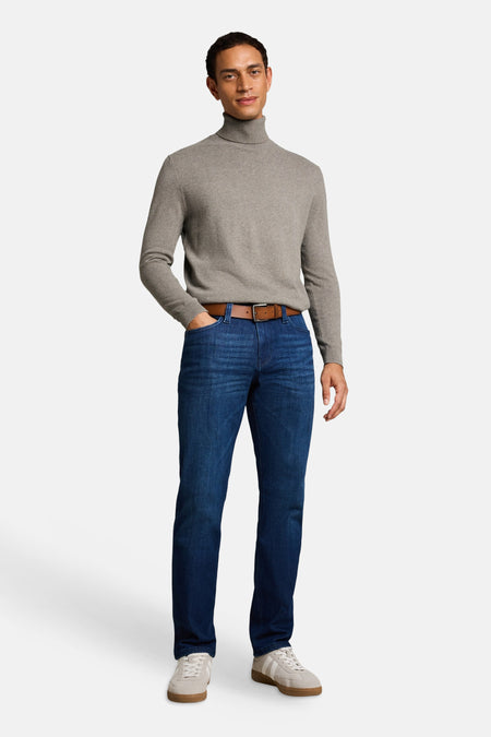 Pull met rolkraag - beige