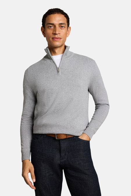 Pull col O - gris