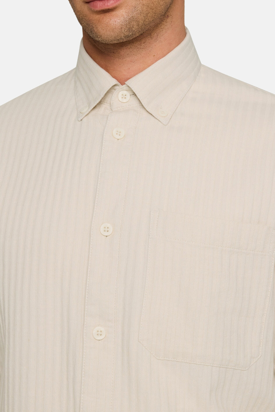 Hemd (lange mouwen) beige - TOM TAILOR