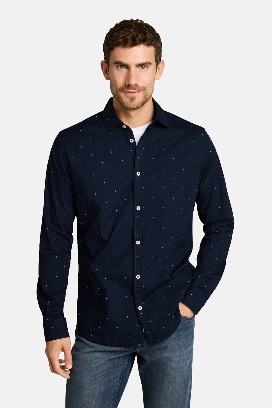 Hemd met lange mouwen - blauw