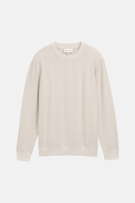 Pull col O - beige