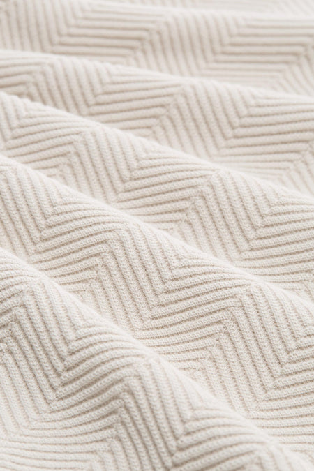 Pull col O - beige