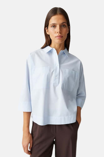 Blouse met korte mouwen - blauw