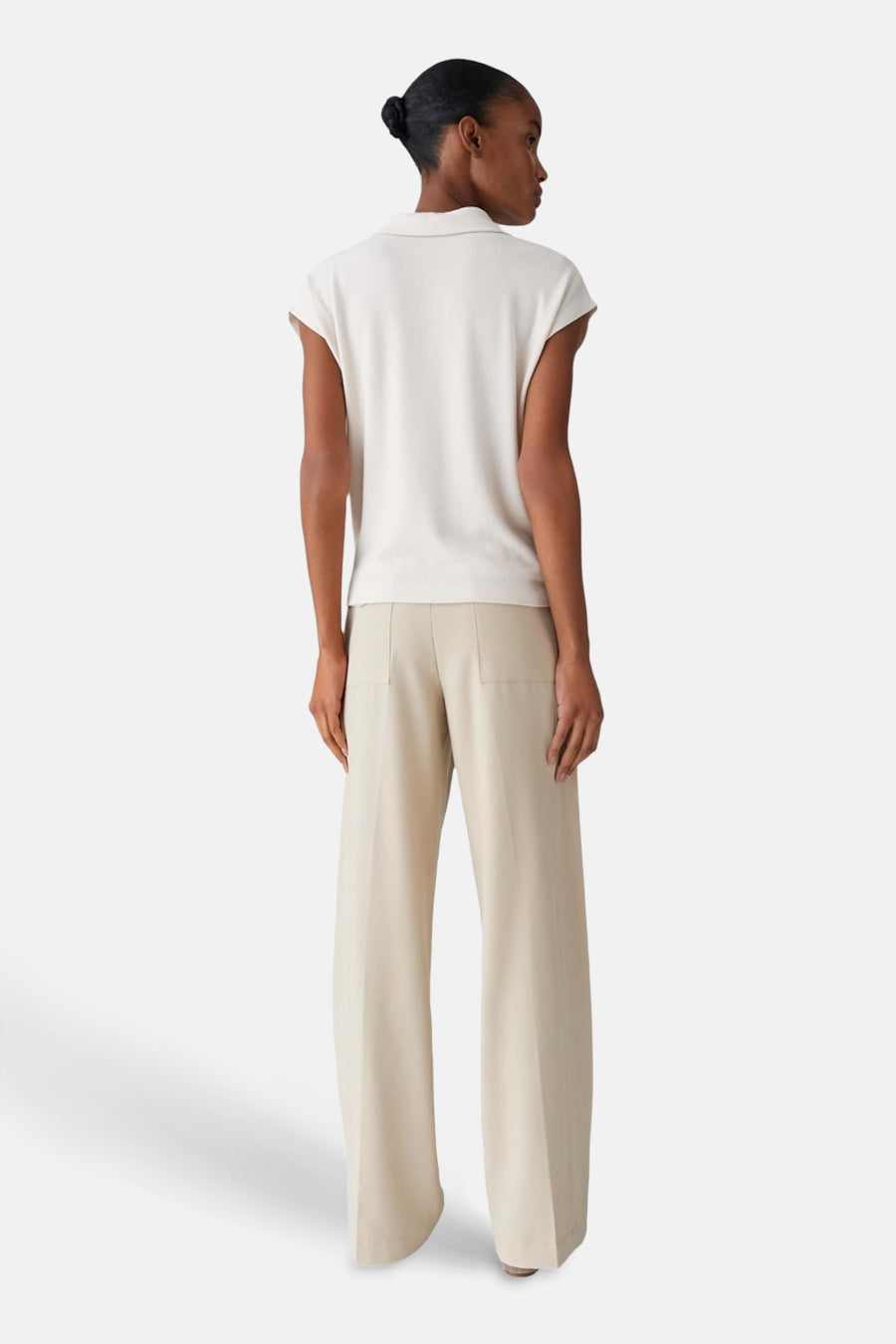 Blouse met korte mouwen - ecru