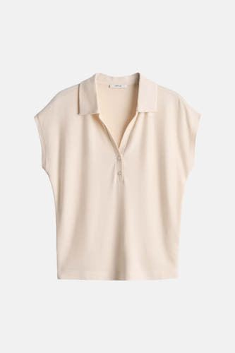 Blouse met korte mouwen - ecru