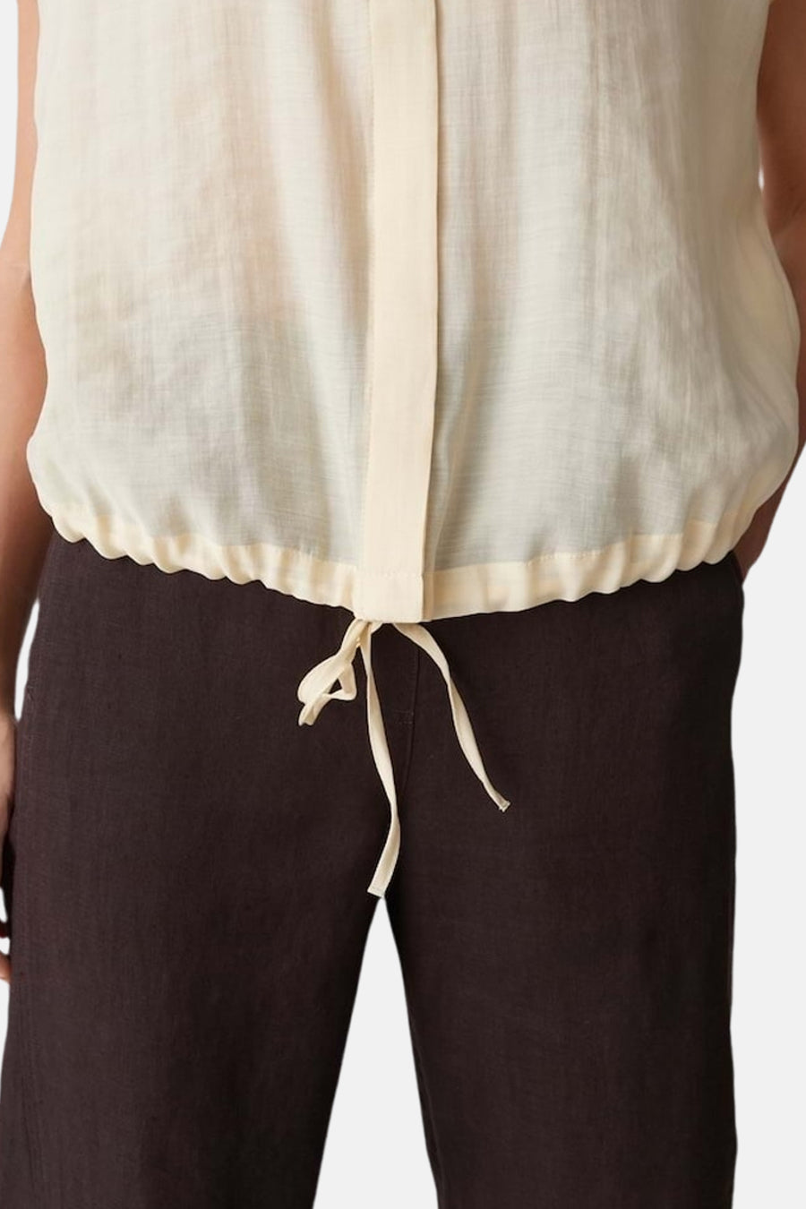 Blouse zonder mouwen - geel
