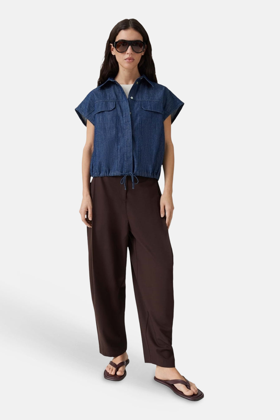 Hemd zonder mouwen - dark blue denim