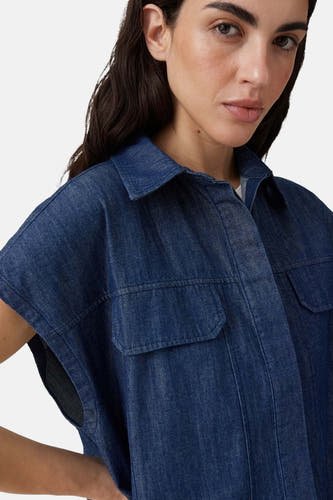 Hemd zonder mouwen - dark blue denim