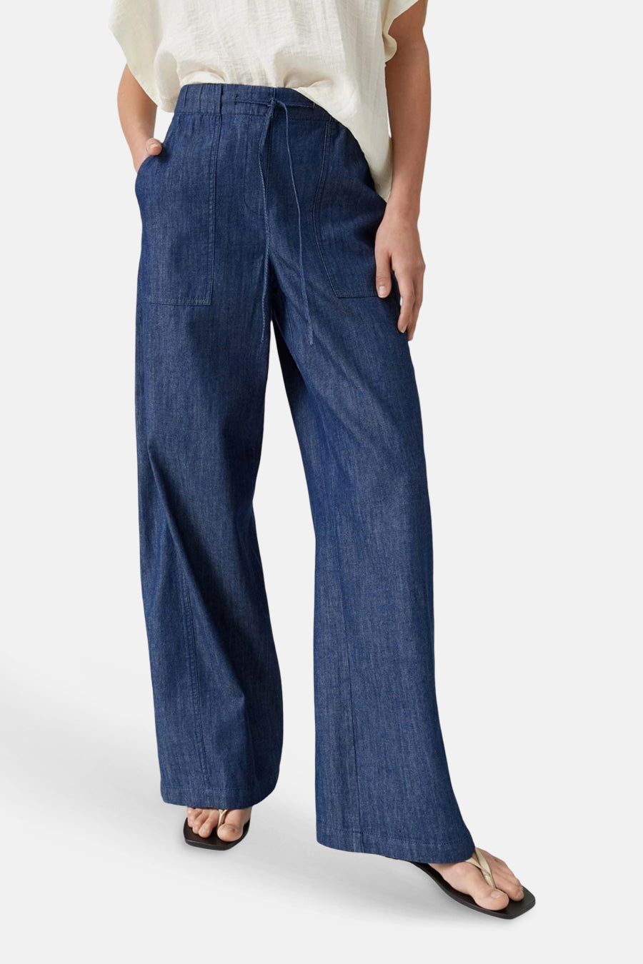 Broeken mid blue denim - OPUS