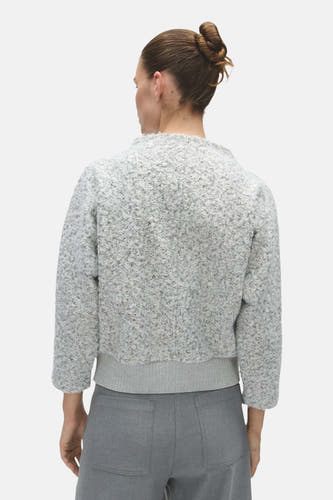 Sweat col O - gris