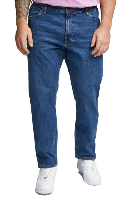 Straight jeans - mid blue denim