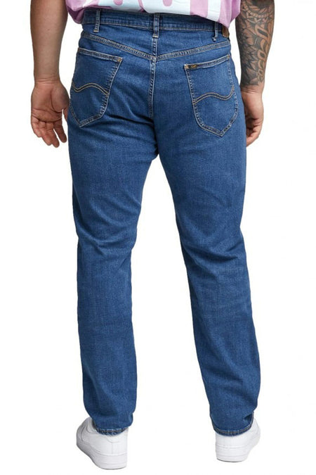 Straight jeans - mid blue denim