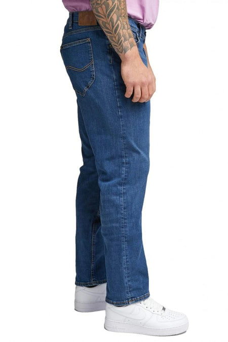 Straight jeans - mid blue denim