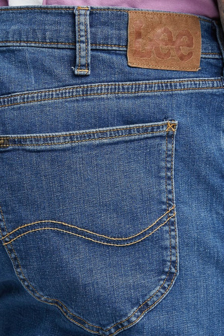 Straight jeans - mid blue denim