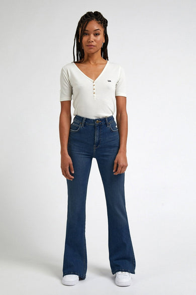 Flared jeans - dark blue denim