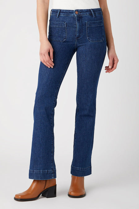 Flared jeans - dark blue denim