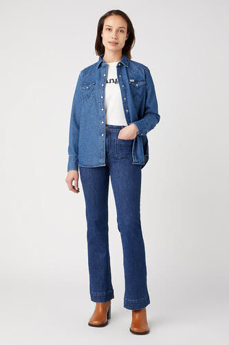 Flared jeans - dark blue denim