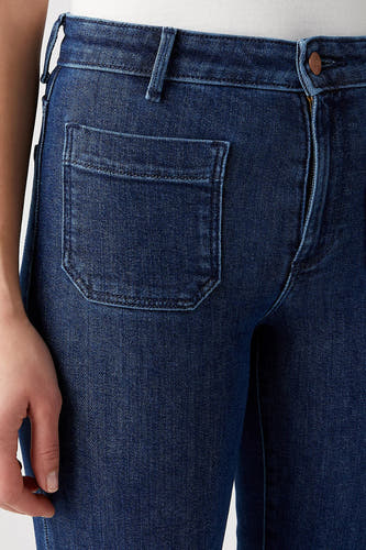 Flared jeans - dark blue denim