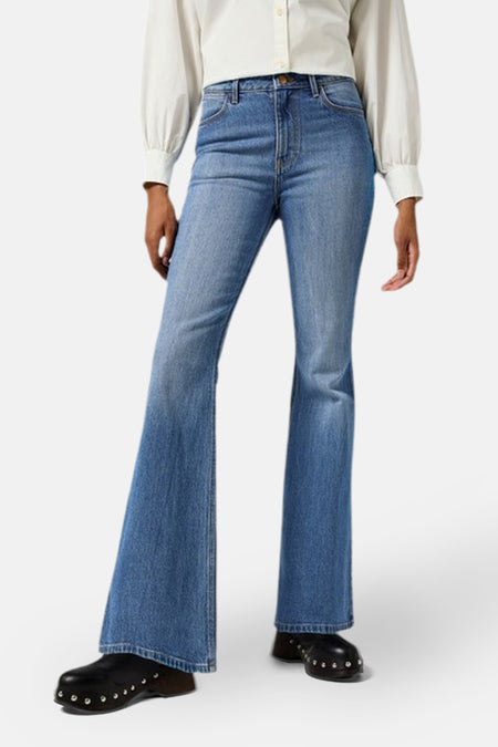 Jeans flared Mid blue denim - Wrangler®