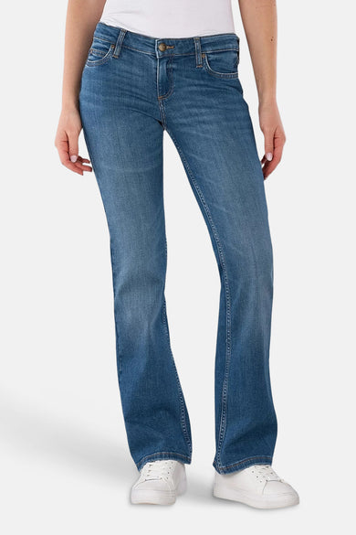 Bootcut jeans van blauw denim van Lee®, met een klassieke pasvorm en subtiele stiksels.